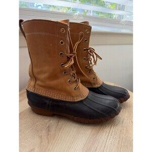 LL Bean Women's Maine Bean Boot Shoe Leather Duck Boots US 7 Vintage